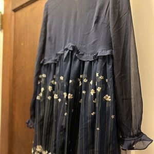 Ted Baker navy blue sheer with liner. Amazing.